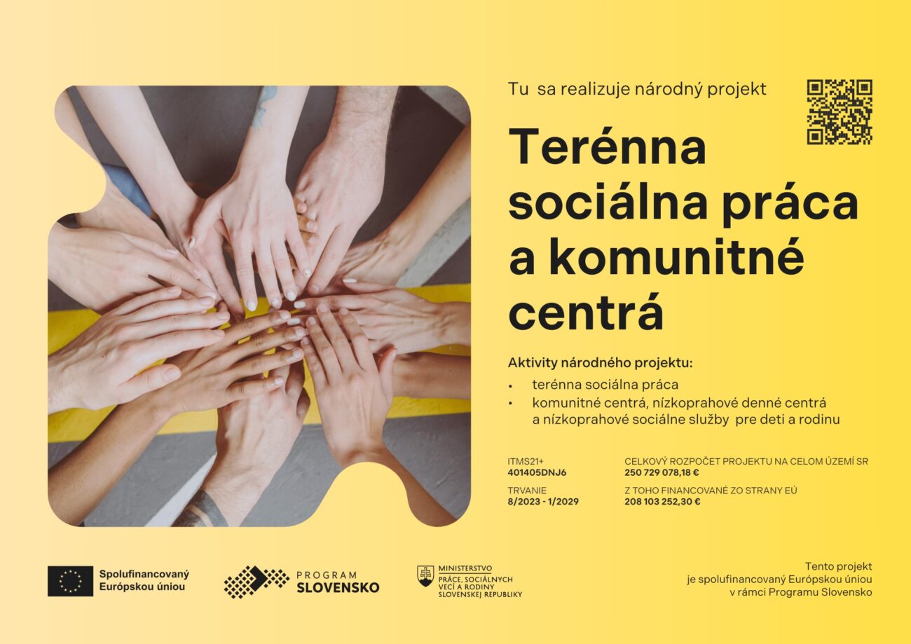 Označenie NP Terénna sociálna práca a komunitné centrá